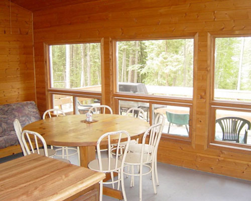 Brownstone Cabin with Big Windows