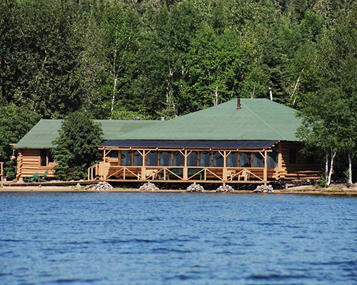 Cat Island Lodge Dining Hall from the Water