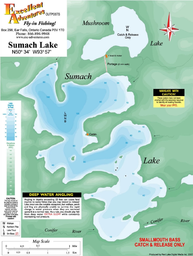 Map of Sumach Lake