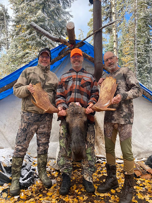 Tent camp moose kill