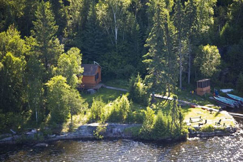 Canadian Fly-in Fishing Outpost from-Air